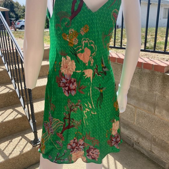 Zara Dresses Zara Green Satin Dress Poshmark